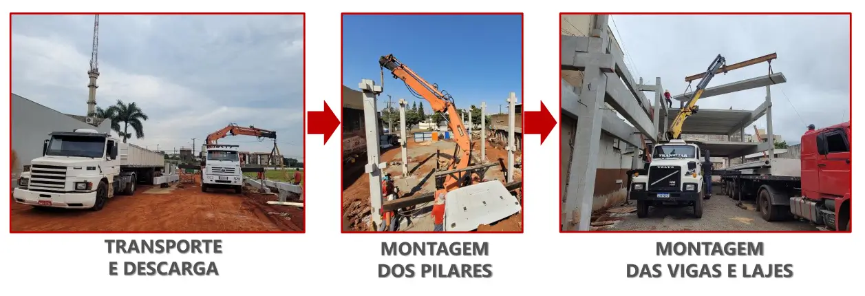 rp sul engenharia pré moldados no paraná etapa 4 transporte e montagem novo